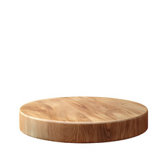 wooden podium isolated on white background