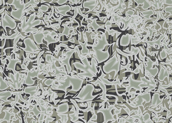 Textured gray ornamental backdrop for textiles or fabrics. Chaotic floral background for fashion, business concepts, cover, scrapbooking, interior solutions, tiles, prints on T-shirts, dynamic posters