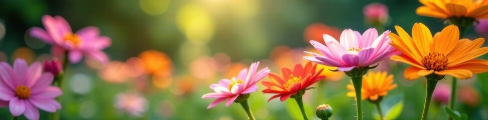 Fototapeta premium Blooming flowers in garden, bloom, garden, spring