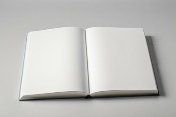 Blank hardcover book mockup. isolated on white background. Flat lay view. It can be used for promo, catalogs, brochures, magazines, etc. Ready for your design, book with white blank cover isolated.