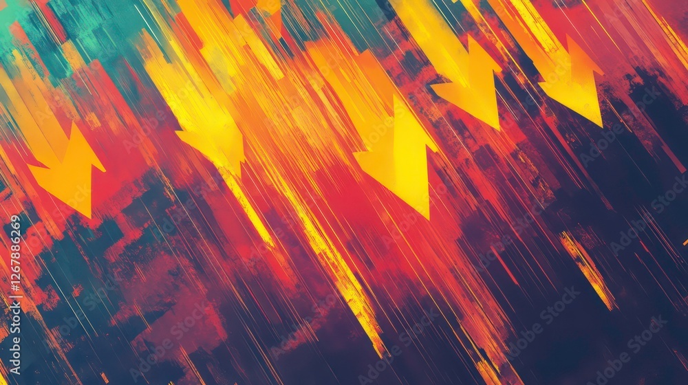 Poster Abstract Arrows city background. possible use design element