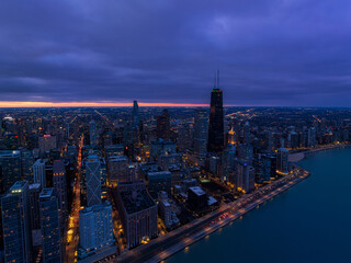 Chicago from air at susnet