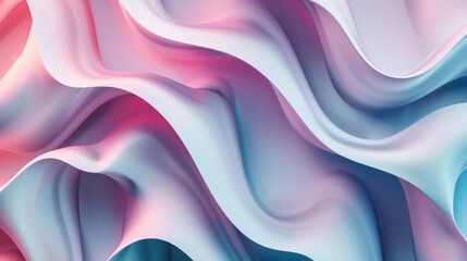 Obraz premium Soft Flowing Fabric Textures in Pastel Pink and Blue Shades