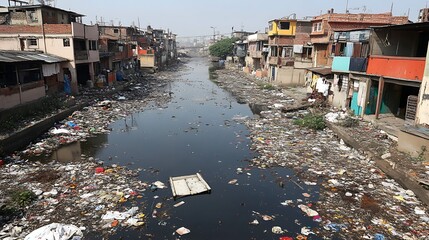 Urban Chaos as Industrial Waste Overflows Into Residential Areas, Affecting Homes, Streets, and Daily Life.