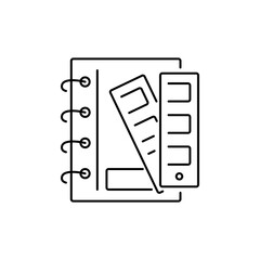 Colorful Notebook Icon Outline Vector, Modern minimalist style for your design needs.