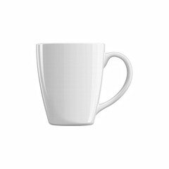 Obraz premium Realistic white coffee mug with a sleek design. Isolated on transparent background. Generative Ai.