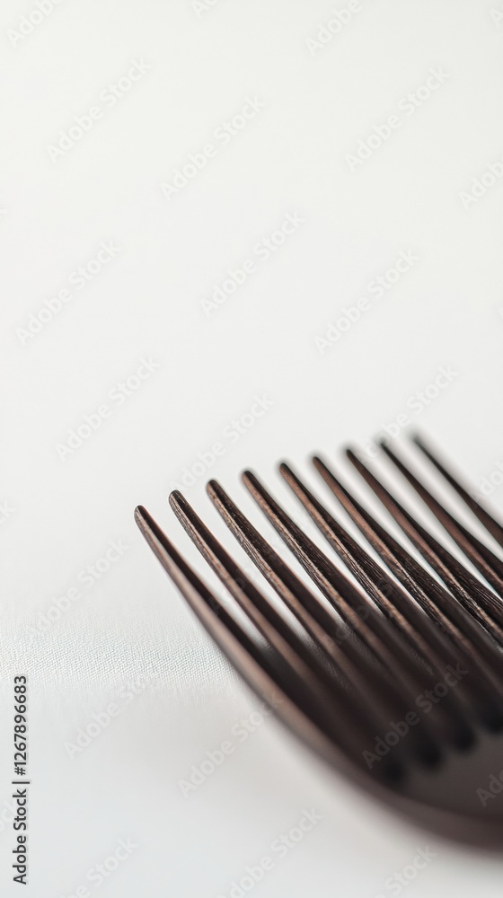 Poster close up view of a comb with strands of hair highlighting a personal grooming moment. generative ai