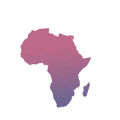 Obraz premium Map of Africa, sign silhouette. World Map Globe. Vector Illustration isolated on transparen background. African continent.