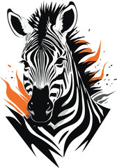 Silhouette Zebra vector design, Zebra logo and icon Design, Colorful Zebra vector design