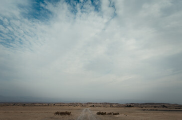 clouds over the desert