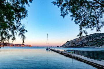 boat at the dock, parked for ngiht