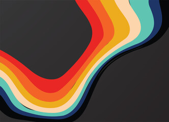 Abstract geometric retro background with diagonal lines and shapes. Vector illustration