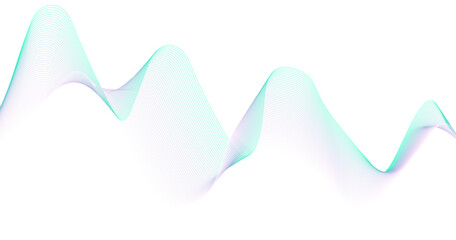 Vector abstract colorful flowing wave lines isolated on white background. Design element for technology, science, modern concept.