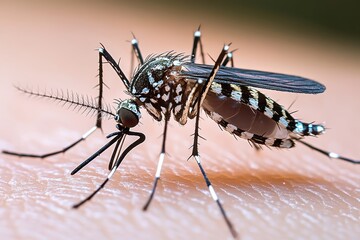 mosquito sucking blood