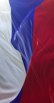 Flag of Republika Srpska. 4K Vertical. Loop