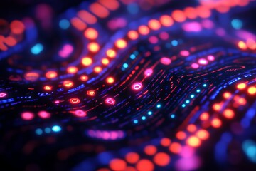 Abstract glowing wave of vibrant colors