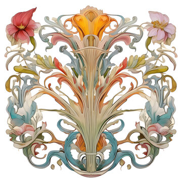recommend clip art: art nouveau floral cartouche