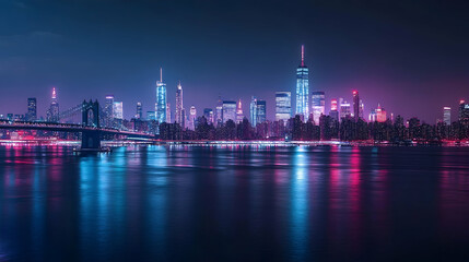 london skyline at night