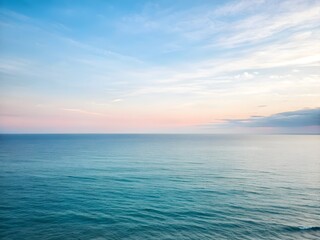 Obraz premium Serene Ocean Horizon | Peaceful Blue Sea and Sky | Relaxing Nature Background