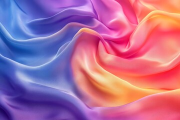 Obraz premium Colorful silk fabric with gradient colors