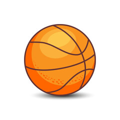 Fototapeta premium Basketball ball icon, vector illustration design. Sport objects collection.