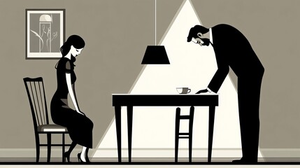 Male Professional Examination of Female Injuries Under Table