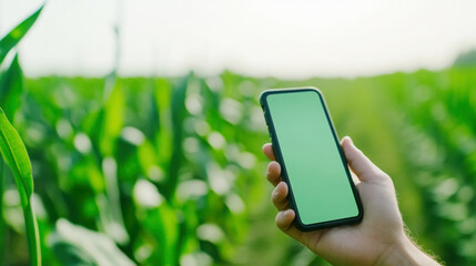Close-up of smart farm irrigation system controller in agricultural field