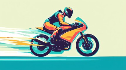 Professional Motorcyclist Posing with Luxurious Motorcycle