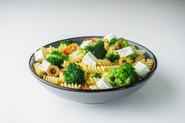 Healthy Italian Fusilli Pasta with Broccoli and Cheese