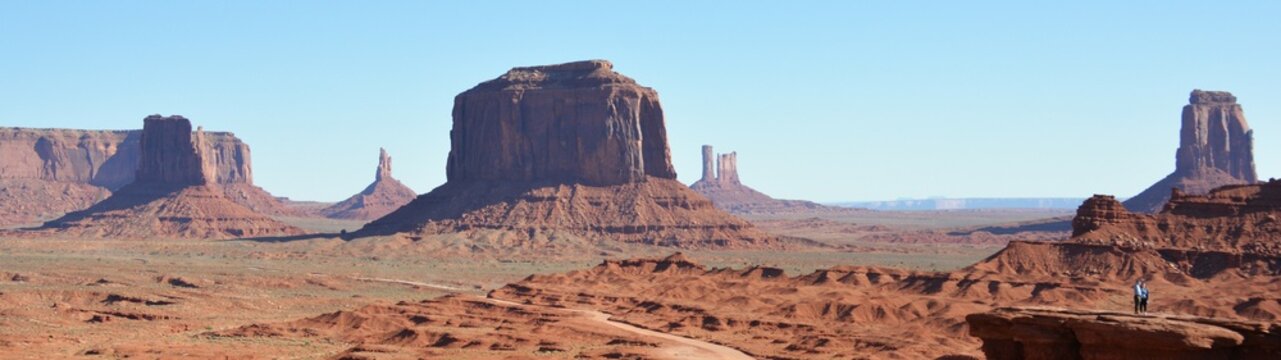 Majestic sandstone formations and scenic beauty of Monument Valley, a Navajo Nation Park spanning across Utah and Arizona is world famous. 