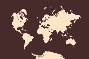 Fototapeta premium World Map, sign silhouette. World Map Globe. Vector Illustration isolated on transparent background.