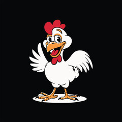 funny hen t-shirt design vector