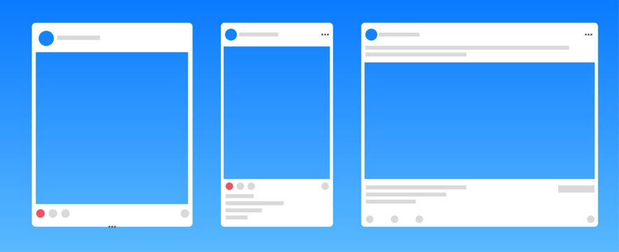 Social media template mockup for Instagram and Facebook. Simple page profile layout for professional and personal branding. Ideal for showcasing content and promotions.