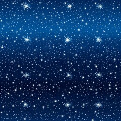 Fototapeta premium Seamless Pattern - Night sky with twinkling stars and constellations