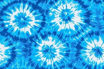 Blue and white color fabric tie dye pattern ink , colorful tie dye pattern abstract background.