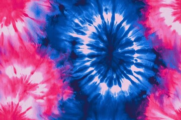 Obraz premium Blue and red tie dye pattern.