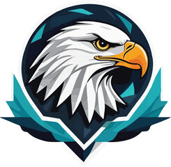 Beautiful Colorful Eagle vector design, Eagle logo and icon Design, Eagle Head vector design