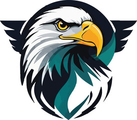 Eagle Illustration vector design, Eagle logo and icon Design, Colorful Eagle vector design, Eagle Head vector design