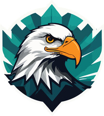 Colorful Eagle Head vector design, Eagle logo and icon Design, Eagle vector design