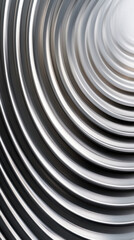 Obraz premium Circular reflections - abstract metallic surface pattern for contemporary design