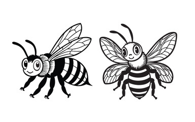 Obraz premium vector illustration of a cartoon bee