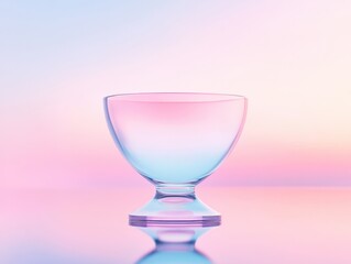 Glass Goblet with Pastel Background Stock Image