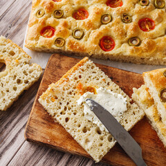 Aromatic Focaccia Bread with Olive Oil and Rosemary Homemade Italian Delight