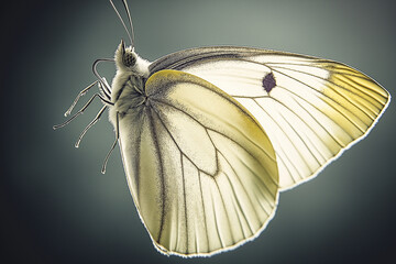 Close-up of a Pale Butterfly Wing Detail