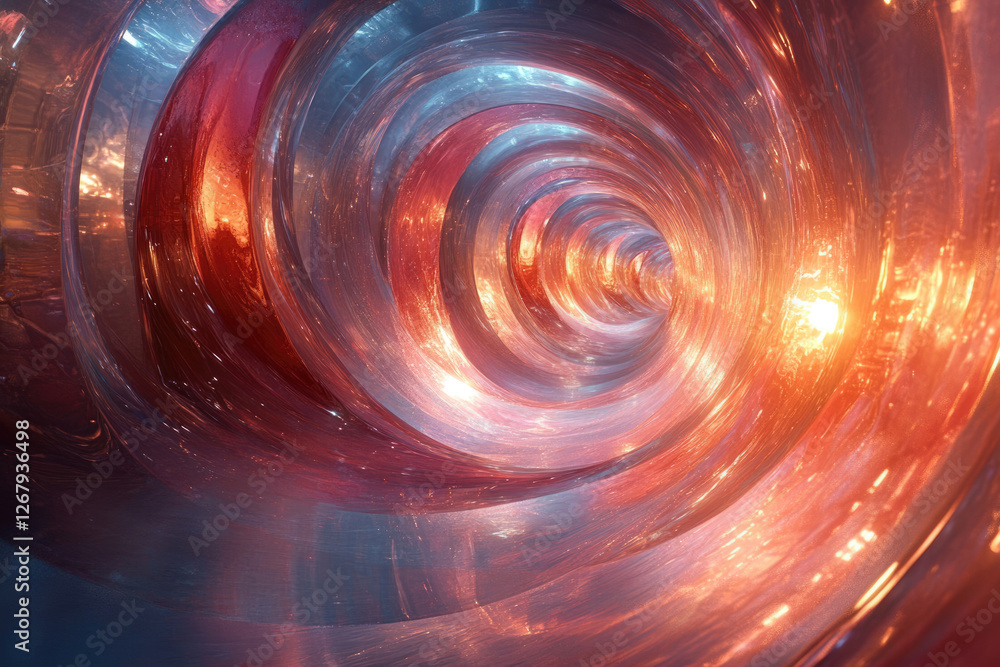 Leinwandbilder abstract swirling tunnel of light and color, creating a mesmerizing visual effect.