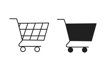 Shopping Cart Icon E-commerce And Retail Symbol for Web and UI Design