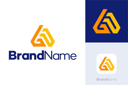 Letter A with shape triangle logo, Simple modern logo for technology or identity business, creative agency, architecture, startup looking bold brand identity, initial letter GA AG or letter AGU logo.