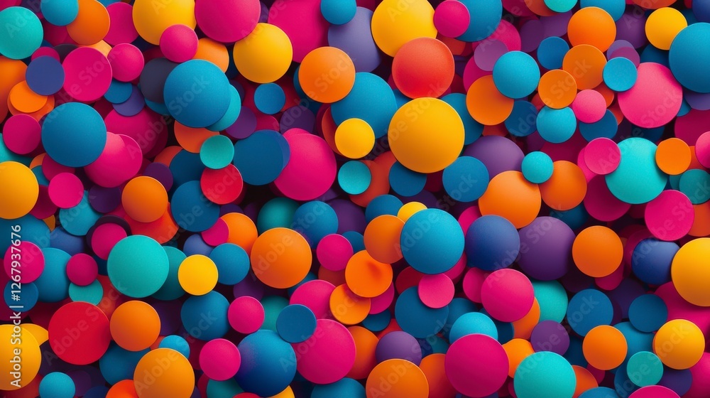 Poster an eye-catching composition of colorful spheres creates an engaging visual experience with a vivid m