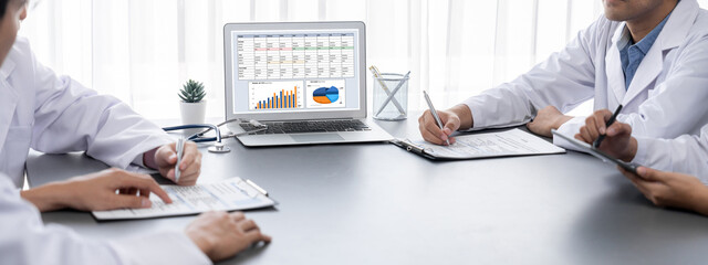 Business data dashboard provide business intelligence analytic for marketing strategy planning...