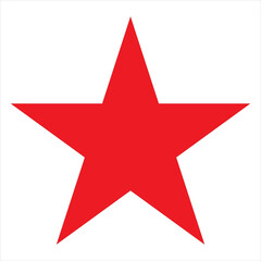 Red star on white background